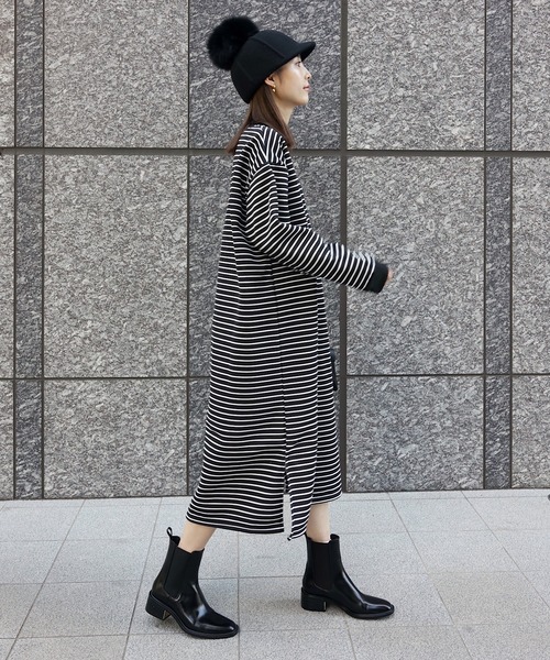 Mela（メラ）の「ボーダー スウェットワンピ（ワンピース）」 - WEAR