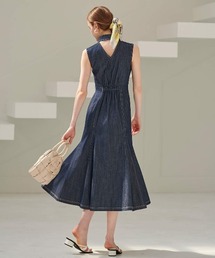 And Couture　アンドクチュール　ロングシャツジャケット　ワンピース AND COUTURE（アンドクチュール）の「デニムノースリロング