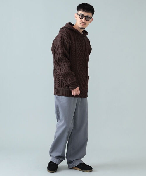 BEAMS(ビームス)の「BEAMS / フェード ワイド チノパンツ(チノパンツ・メンズ・ネイビー/ブラウン系その他3・S/M/L/XL)」の4枚目の写真