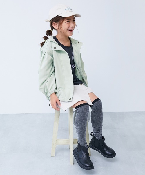 devirock（デビロック）の「2WAYで着られる バルーンシルエット マウンテンパーカー（マウンテンパーカー・キッズ・ダークカーキ/ベージュ/ピンクベージュ/パープル系3/ブラック/グリーン系/ブルー系/ネイビー・110cm/100cm/130cm/120cm/160cm/150cm/140cm）」の11枚目の写真