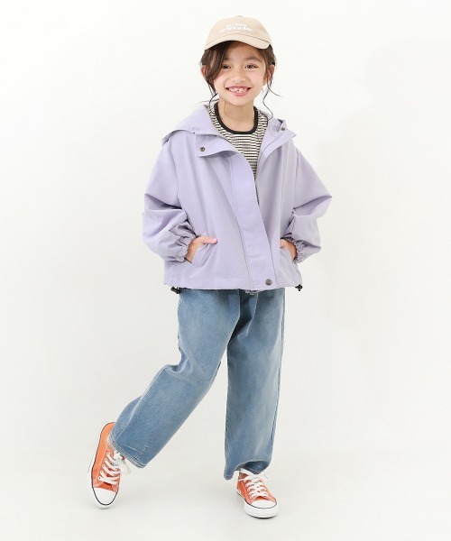 devirock（デビロック）の「2WAYで着られる バルーンシルエット マウンテンパーカー（マウンテンパーカー・キッズ・ダークカーキ/ベージュ/ピンクベージュ/パープル系3/ブラック/グリーン系/ブルー系/ネイビー・110cm/100cm/130cm/120cm/160cm/150cm/140cm）」の13枚目の写真
