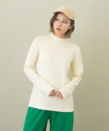 CUBE SUGAR | 無地天竺カットソー長袖ハイネックロンT(Tシャツ/カットソー)