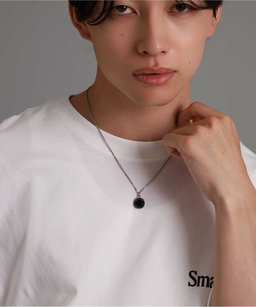 LION HEART（ライオンハート）の「【限定展開】“LH-1”サークルコインネックレス/サージカルステンレス（金属アレルギー対応）【LION HEART / ライオンハート】（ネックレス・メンズ・シルバー×ブラック・50cm）」の8枚目の写真