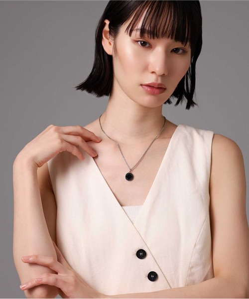 LION HEART（ライオンハート）の「【限定展開】“LH-1”サークルコインネックレス/サージカルステンレス（金属アレルギー対応）【LION HEART / ライオンハート】（ネックレス・メンズ・シルバー×ブラック・50cm）」の16枚目の写真