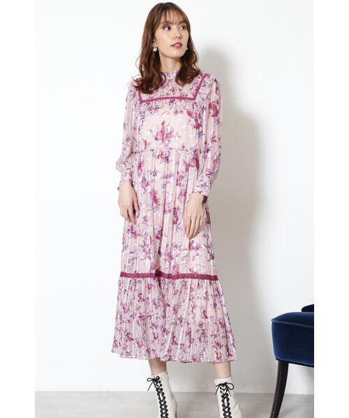 JILL STUART(ジルスチュアート)の「◆ケリーミックスフラワーワンピース(ワンピース・レディース・ブラック/パープル・2/4/0)」の10枚目の写真