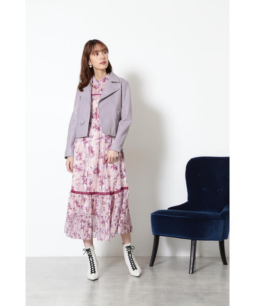 JILL STUART(ジルスチュアート)の「◆ケリーミックスフラワーワンピース(ワンピース・レディース・ブラック/パープル・2/4/0)」の13枚目の写真