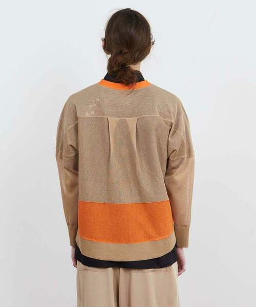 FRAPBOIS（フラボア）の「バルーンカーデ（カーディガン/ボレロ・レディース・ベージュ/ブルー・1）」の7枚目の写真