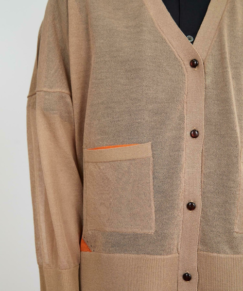 FRAPBOIS（フラボア）の「バルーンカーデ（カーディガン/ボレロ・レディース・ベージュ/ブルー・1）」の16枚目の写真