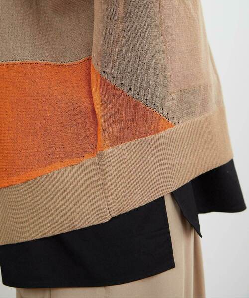 FRAPBOIS（フラボア）の「バルーンカーデ（カーディガン/ボレロ・レディース・ベージュ/ブルー・1）」の6枚目の写真