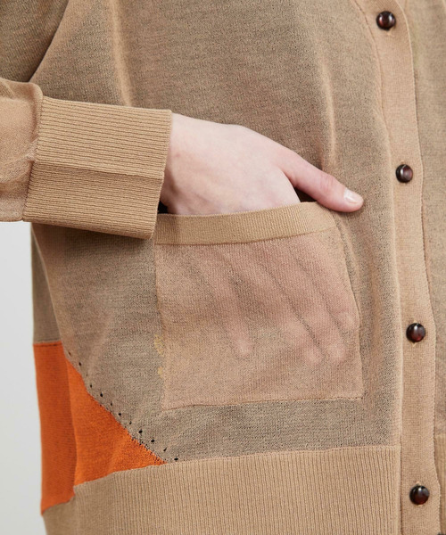 FRAPBOIS（フラボア）の「バルーンカーデ（カーディガン/ボレロ・レディース・ベージュ/ブルー・1）」の13枚目の写真