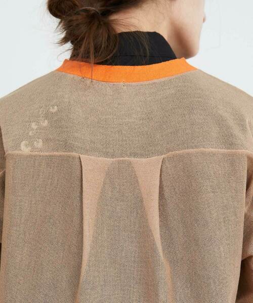 FRAPBOIS（フラボア）の「バルーンカーデ（カーディガン/ボレロ・レディース・ベージュ/ブルー・1）」の3枚目の写真