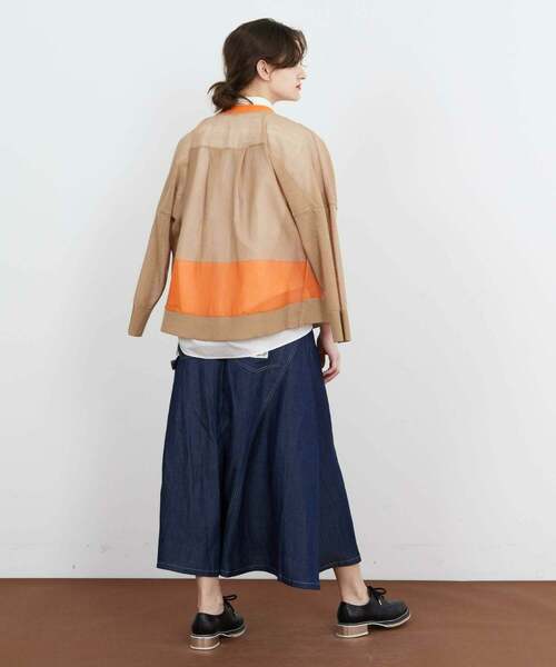 FRAPBOIS（フラボア）の「バルーンカーデ（カーディガン/ボレロ・レディース・ベージュ/ブルー・1）」の8枚目の写真