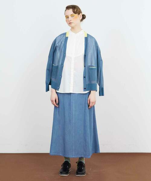 FRAPBOIS（フラボア）の「バルーンカーデ（カーディガン/ボレロ・レディース・ベージュ/ブルー・1）」の18枚目の写真