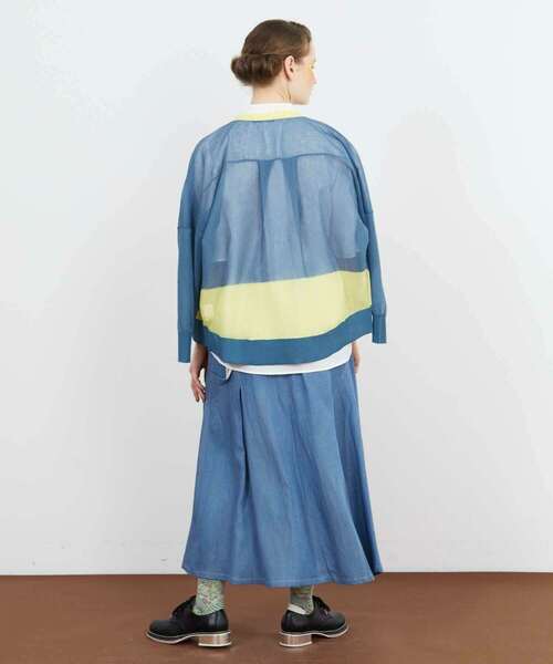 FRAPBOIS（フラボア）の「バルーンカーデ（カーディガン/ボレロ・レディース・ベージュ/ブルー・1）」の9枚目の写真