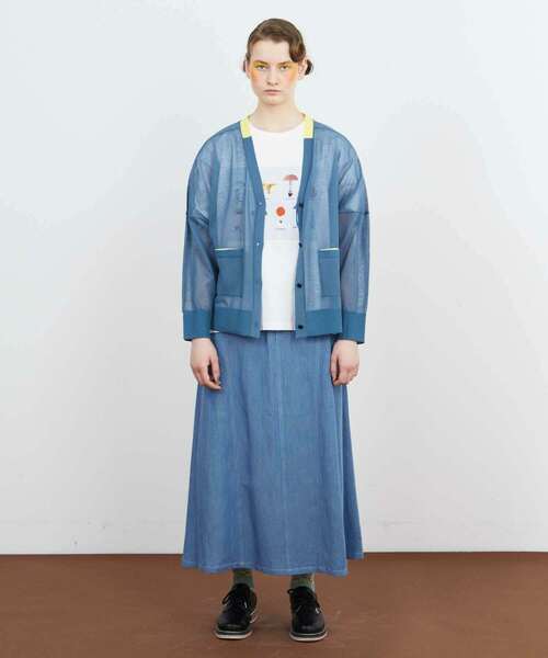 FRAPBOIS（フラボア）の「バルーンカーデ（カーディガン/ボレロ・レディース・ベージュ/ブルー・1）」の15枚目の写真