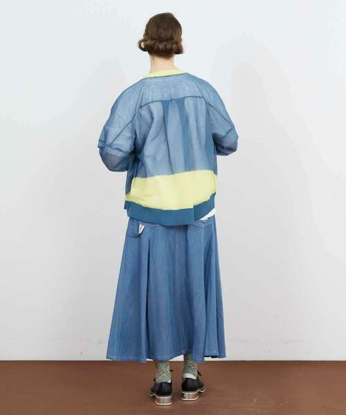 FRAPBOIS（フラボア）の「バルーンカーデ（カーディガン/ボレロ・レディース・ベージュ/ブルー・1）」の5枚目の写真