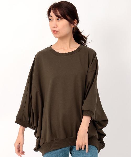 チチカカ（チチカカ）の「kasaneスリーブプルオーバー（スウェット・レディース・オフホワイト/ブルー/ブラウン・FREE）」の12枚目の写真