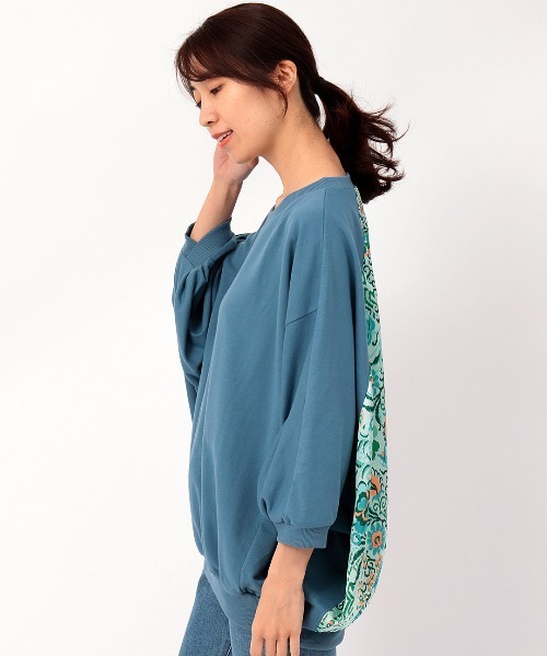 チチカカ（チチカカ）の「kasaneスリーブプルオーバー（スウェット・レディース・オフホワイト/ブルー/ブラウン・FREE）」の14枚目の写真