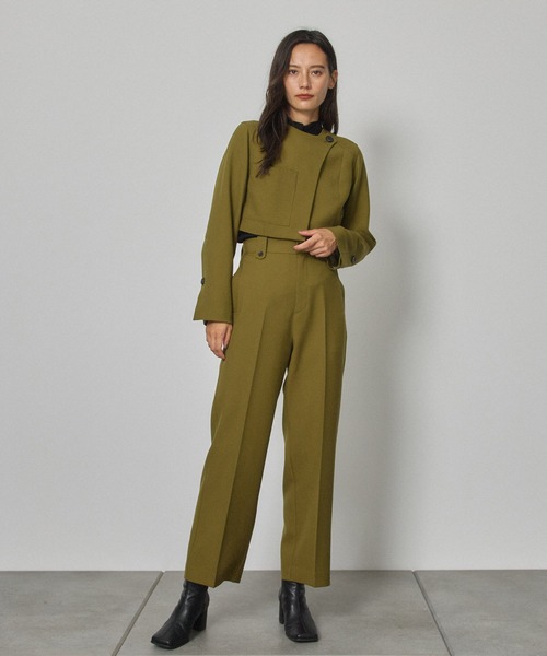 PUBLIC TOKYO（パブリックトウキョウ）の「【セットアップ対応】ワイドセミテーパートパンツ（その他パンツ・レディース・カーキ/ダークグレー・FREE）」の13枚目の写真