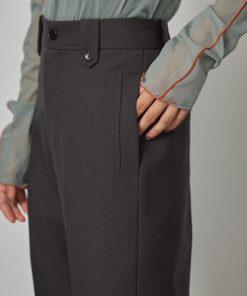 PUBLIC TOKYO（パブリックトウキョウ）の「【セットアップ対応】ワイドセミテーパートパンツ（その他パンツ・レディース・カーキ/ダークグレー・FREE）」の3枚目の写真