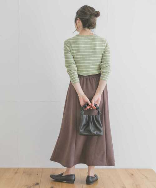 ITEMS URBANRESEARCH（アイテムズ アーバンリサーチ）の「モチモチボーダーニット（ニット/セーター・レディース・ブラック/ブラウン/オフホワイト/カーキ・FREE）」の10枚目の写真