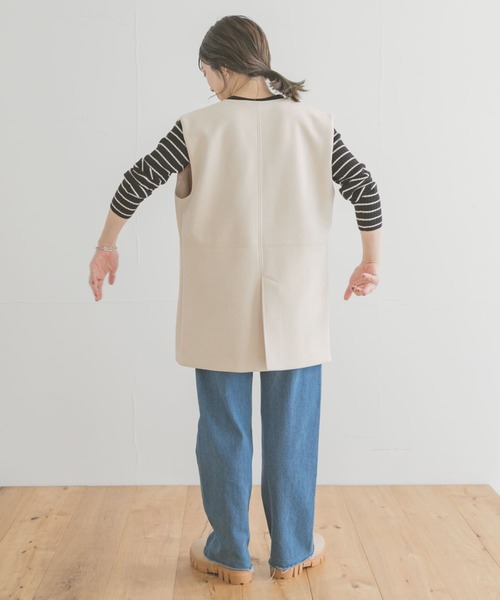 ITEMS URBANRESEARCH（アイテムズ アーバンリサーチ）の「モチモチボーダーニット（ニット/セーター・レディース・ブラック/ブラウン/オフホワイト/カーキ・FREE）」の19枚目の写真