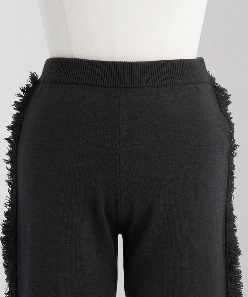 LOEFF(ロエフ)の「<LOEFF>W 9G フリンジ ニットパンツ(その他パンツ・レディース・ダークグレー/クリーム・FREE)」の7枚目の写真