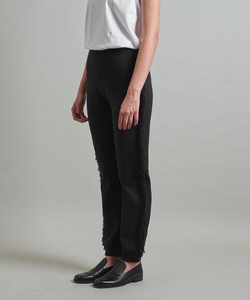 LOEFF(ロエフ)の「<LOEFF>W 9G フリンジ ニットパンツ(その他パンツ・レディース・ダークグレー/クリーム・FREE)」の3枚目の写真
