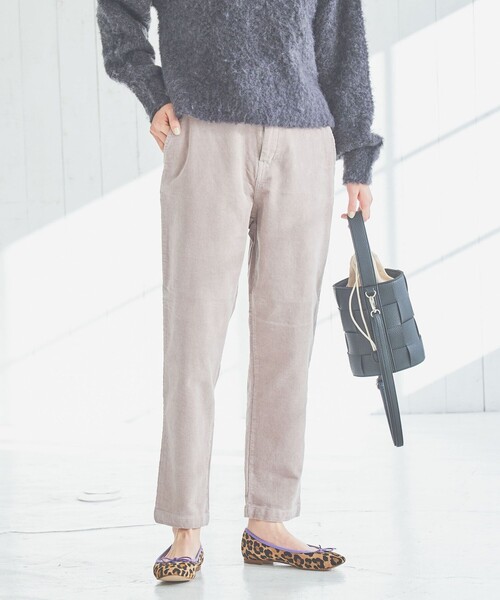 coen（コーエン）の「コーデュロイテーパードパンツ（その他パンツ・レディース・ダークグレー/ライトグレー/ブラウン/ダークグリーン・S/M/L）」の5枚目の写真