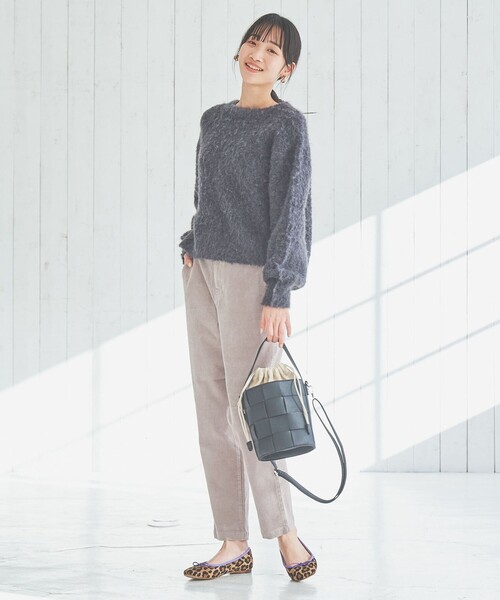 coen（コーエン）の「コーデュロイテーパードパンツ（その他パンツ・レディース・ダークグレー/ライトグレー/ブラウン/ダークグリーン・S/M/L）」の6枚目の写真