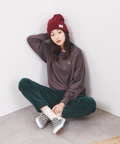 coen（コーエン）の「コーデュロイテーパードパンツ（その他パンツ・レディース・ダークグレー/ライトグレー/ブラウン/ダークグリーン・S/M/L）」の10枚目の写真