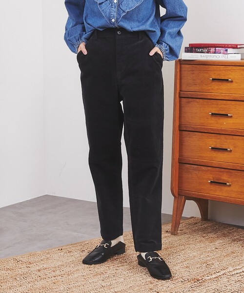 coen（コーエン）の「コーデュロイテーパードパンツ（その他パンツ・レディース・ダークグレー/ライトグレー/ブラウン/ダークグリーン・S/M/L）」の11枚目の写真