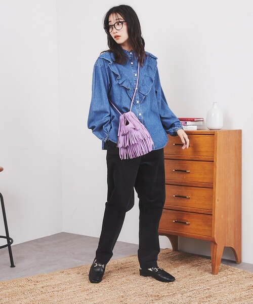 coen（コーエン）の「コーデュロイテーパードパンツ（その他パンツ・レディース・ダークグレー/ライトグレー/ブラウン/ダークグリーン・S/M/L）」の12枚目の写真