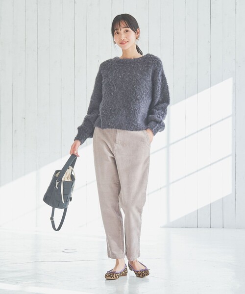 coen（コーエン）の「コーデュロイテーパードパンツ（その他パンツ・レディース・ダークグレー/ライトグレー/ブラウン/ダークグリーン・S/M/L）」の14枚目の写真