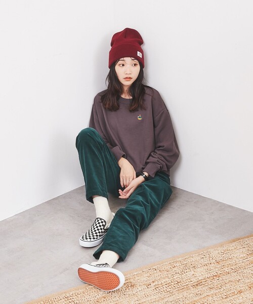 coen（コーエン）の「コーデュロイテーパードパンツ（その他パンツ・レディース・ダークグレー/ライトグレー/ブラウン/ダークグリーン・S/M/L）」の17枚目の写真