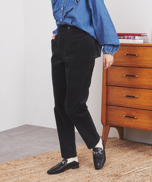 coen（コーエン）の「コーデュロイテーパードパンツ（その他パンツ・レディース・ダークグレー/ライトグレー/ブラウン/ダークグリーン・S/M/L）」の22枚目の写真