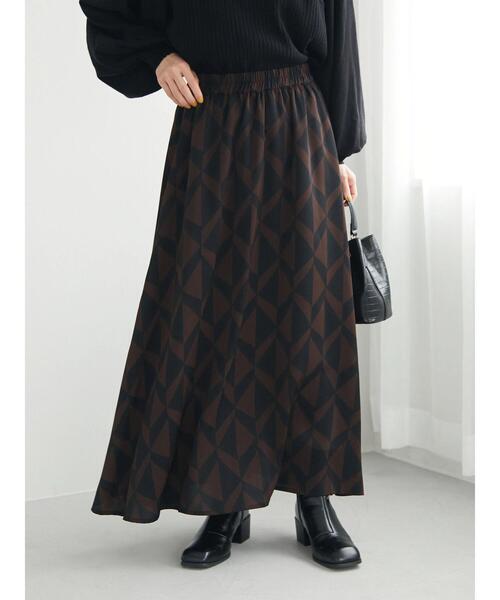 Green Parks(グリーンパークス)の「・ELENCARE DUE ジオメトリックptスカート(スカート・レディース・ブラック/グリーン・FREE)」の22枚目の写真