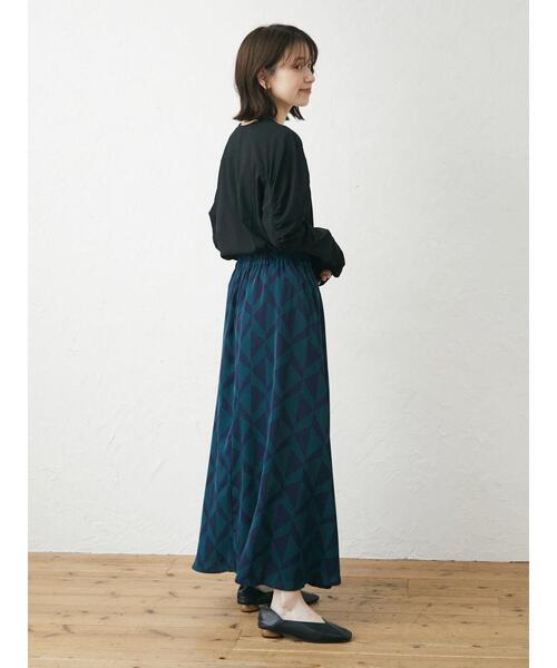 Green Parks(グリーンパークス)の「・ELENCARE DUE ジオメトリックptスカート(スカート・レディース・ブラック/グリーン・FREE)」の19枚目の写真