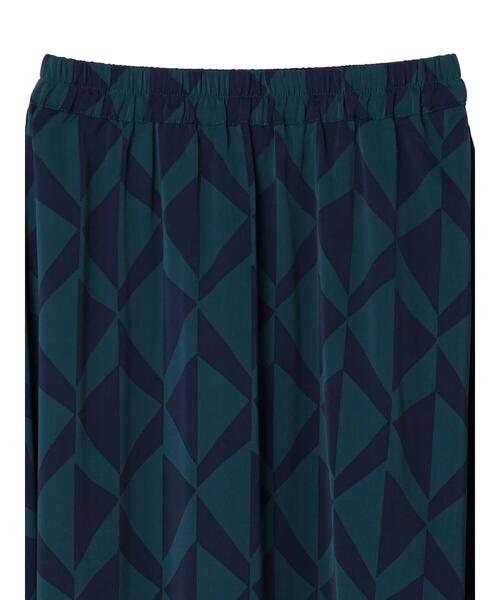 Green Parks(グリーンパークス)の「・ELENCARE DUE ジオメトリックptスカート(スカート・レディース・ブラック/グリーン・FREE)」の9枚目の写真