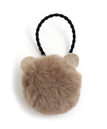 くま＆ねこファーヘアゴム