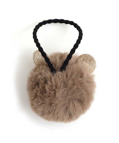 apres les cours（アプレレクール）の「くま＆ねこファーヘアゴム（ヘアゴム・キッズ・ブラウン/ピンク・FREE）」の4枚目の写真