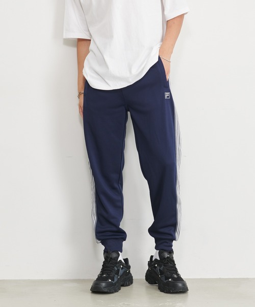 FILA パンツ ネイビー S FILA ジャージ パンツ ネイビー S ポリエステル トラックパンツ