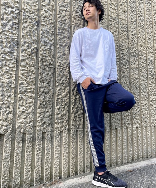 FILA（フィラ）の「FILA/フィラ ブランド ロゴ ライン入り ジャージ ジョガーパンツ トラックパンツ（その他パンツ・メンズ・チャコールグレー/ブラック×レッド/ネイビー系・LL/M/L）」の22枚目の写真