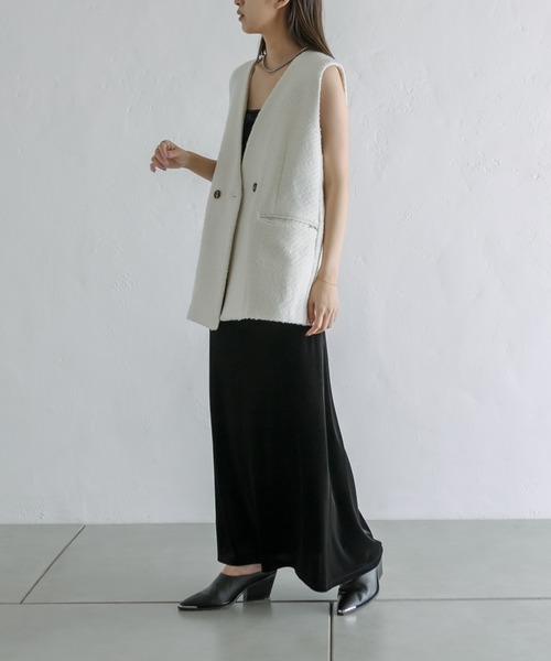 mystic（ミスティック）の「ツイードジレ【結婚式/オケージョンスタイル】（ベスト・レディース・ブラック/オフホワイト/ブラック系その他2・FREE）」の13枚目の写真