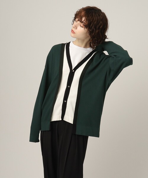 tk.TAKEO KIKUCHI（ティーケータケオキクチ）の「◆フェイクレイヤーニットカーディガン（カーディガン/ボレロ・レディース・ブルー系4/モスグリーン系4/ブラック系4・66）」の12枚目の写真