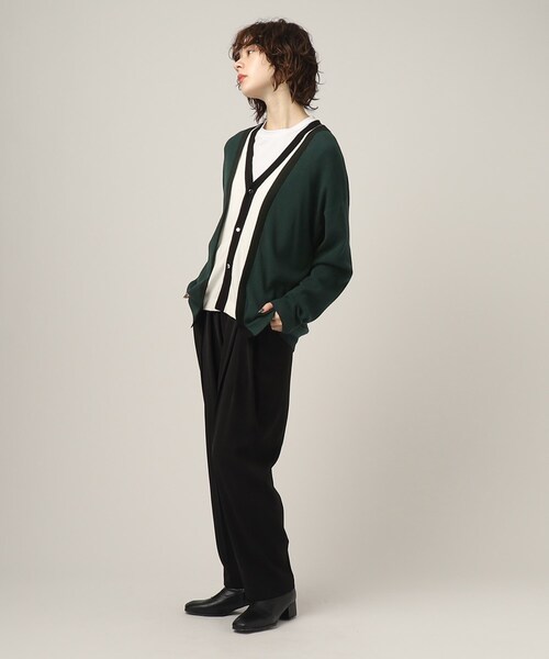 tk.TAKEO KIKUCHI（ティーケータケオキクチ）の「◆フェイクレイヤーニットカーディガン（カーディガン/ボレロ・レディース・ブルー系4/モスグリーン系4/ブラック系4・66）」の13枚目の写真