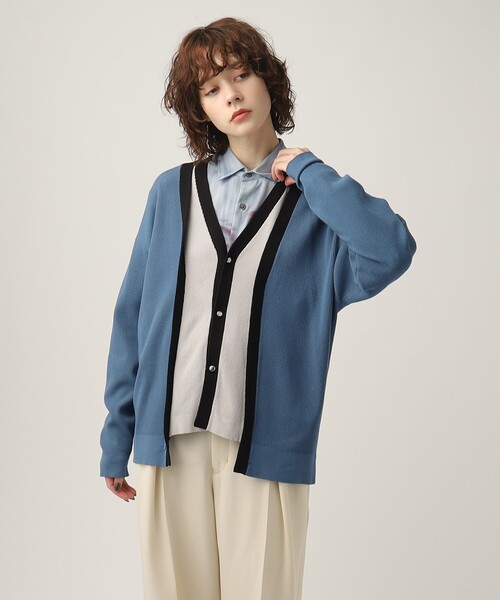 tk.TAKEO KIKUCHI（ティーケータケオキクチ）の「◆フェイクレイヤーニットカーディガン（カーディガン/ボレロ・レディース・ブルー系4/モスグリーン系4/ブラック系4・66）」の14枚目の写真