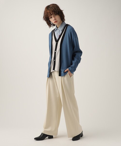 tk.TAKEO KIKUCHI（ティーケータケオキクチ）の「◆フェイクレイヤーニットカーディガン（カーディガン/ボレロ・レディース・ブルー系4/モスグリーン系4/ブラック系4・66）」の15枚目の写真