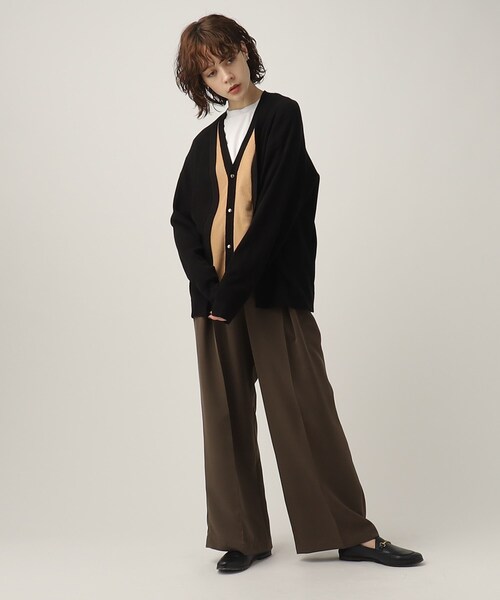 tk.TAKEO KIKUCHI（ティーケータケオキクチ）の「◆フェイクレイヤーニットカーディガン（カーディガン/ボレロ・レディース・ブルー系4/モスグリーン系4/ブラック系4・66）」の17枚目の写真