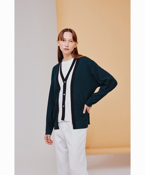 tk.TAKEO KIKUCHI（ティーケータケオキクチ）の「◆フェイクレイヤーニットカーディガン（カーディガン/ボレロ・レディース・ブルー系4/モスグリーン系4/ブラック系4・66）」の19枚目の写真